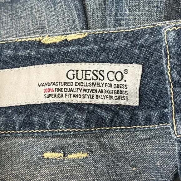 Guess Blue Pleated Skater Mini Skirt size 29 - Picture 6 of 8